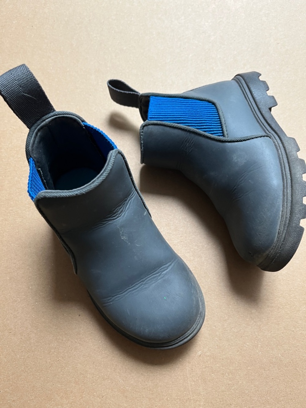 Native Shoes Kids Kensington Chelsea Boots Gray Blue Size 8